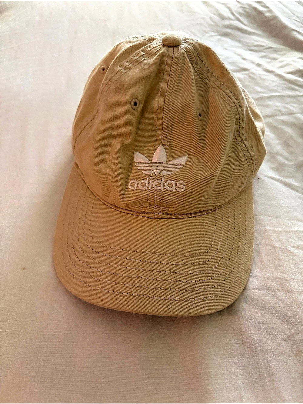 adidas Originals Relaxed Strapback Hat Beige Cap